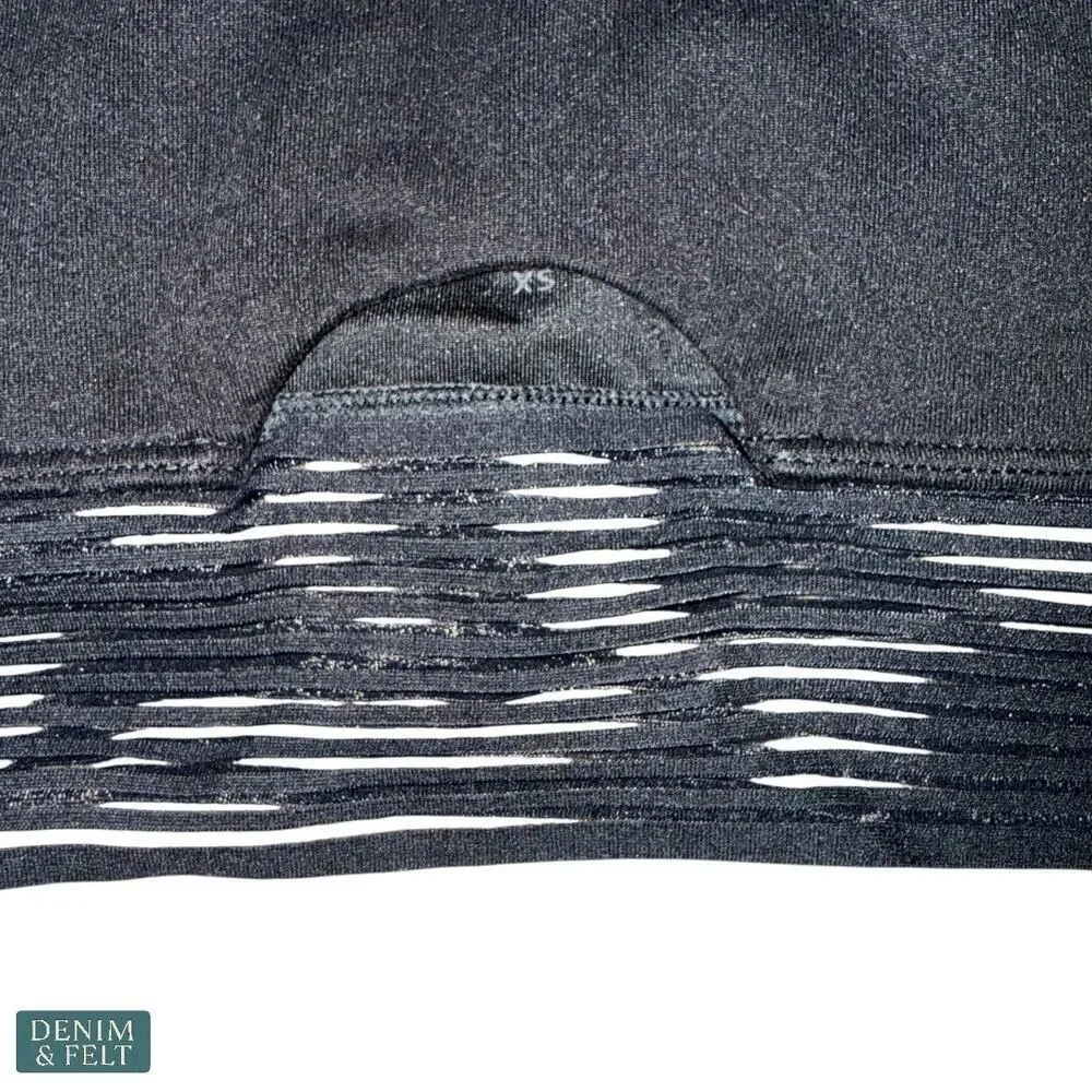 Alo Yoga Black Strappy Bra‎ Top with Mesh Cutout Detail Activewear Size XS
